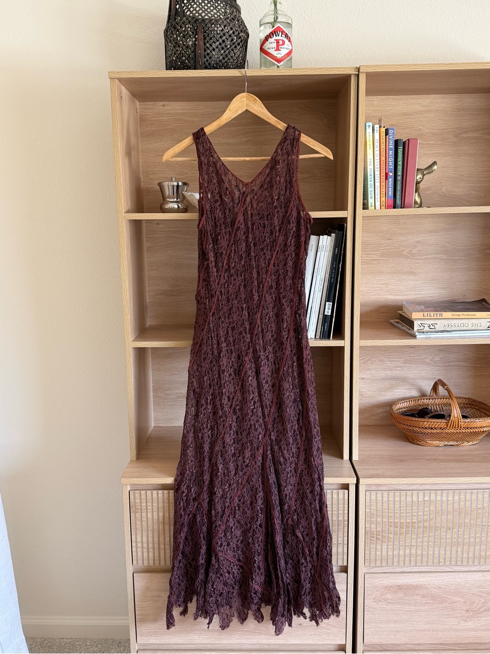 90’s Brown Lace Dress - Picture 2 of 5